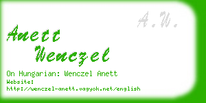 anett wenczel business card